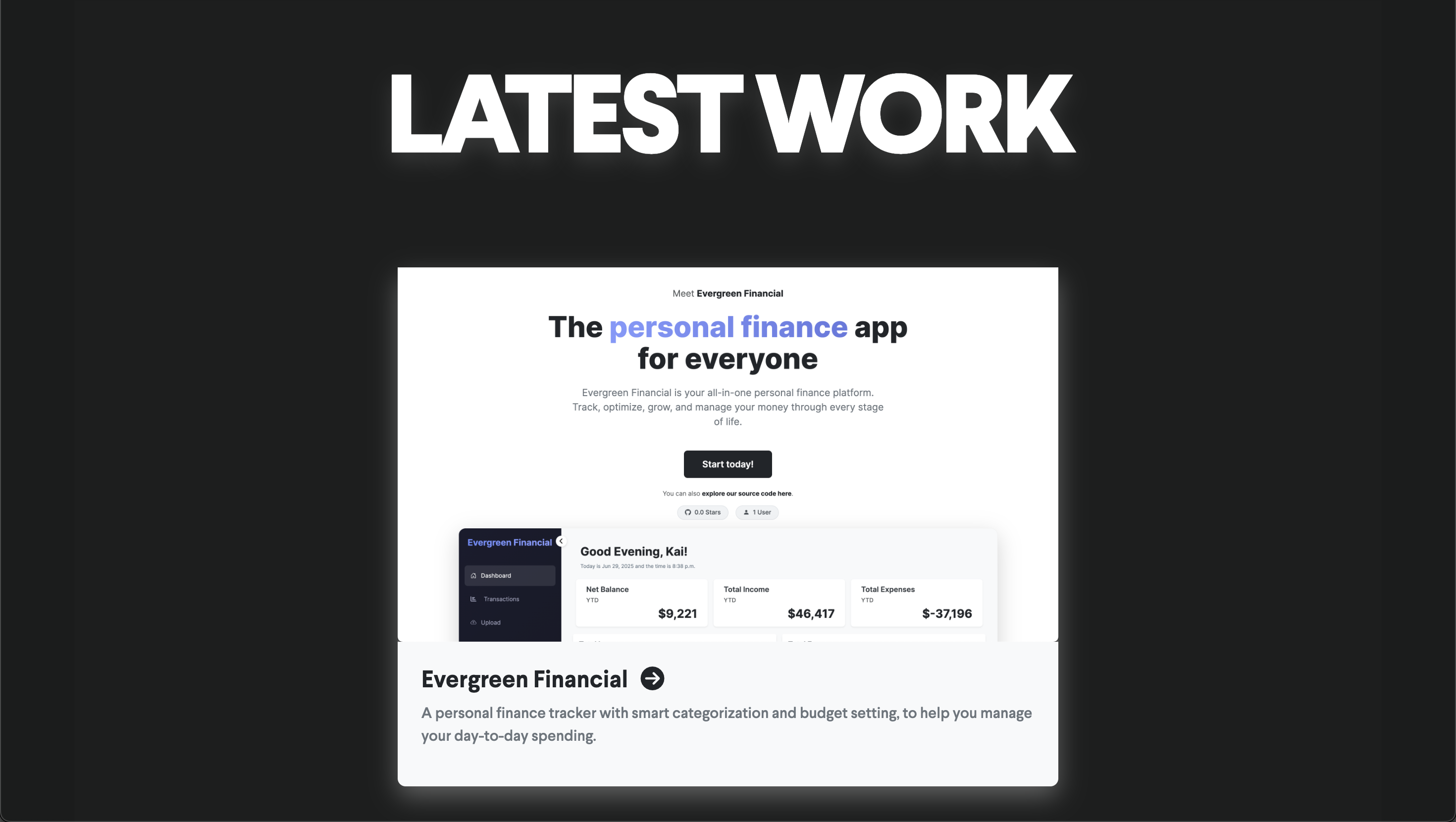 Everygreen Financial Dashboard